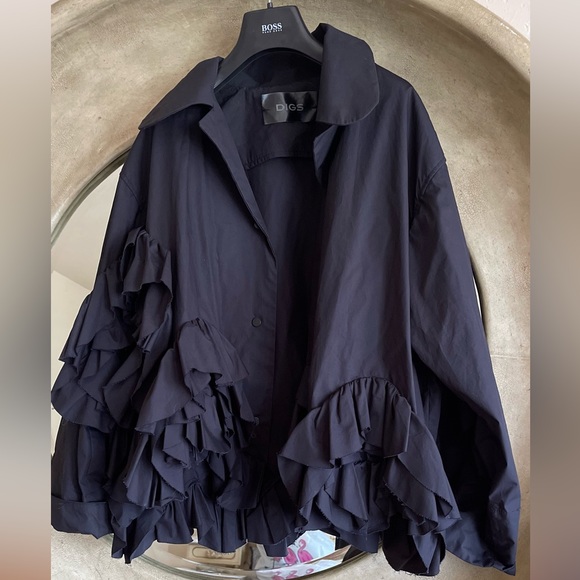DIGS Ruffle Asymmetrical Jacket size M - Picture 5 of 7